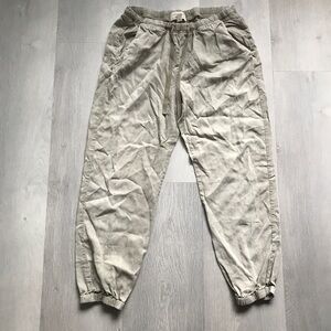 CLOTH & STONE WOMENS PANTS CHAMBRAY JOGGER GREEN MEDIUM